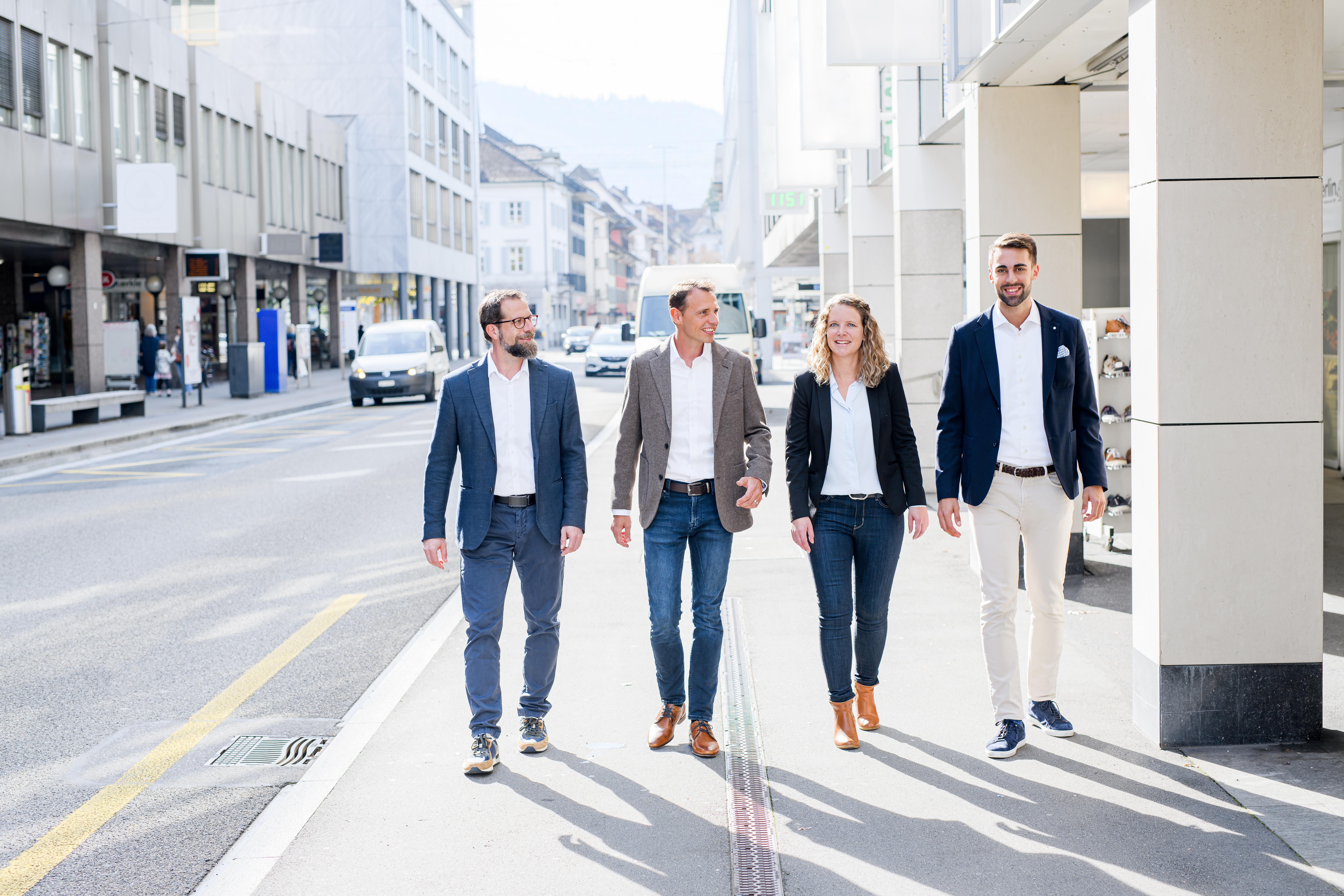 Die Gewerbespezialisten der WELCOME Immobilien AG beim Erkunden der Stadt Luzern.